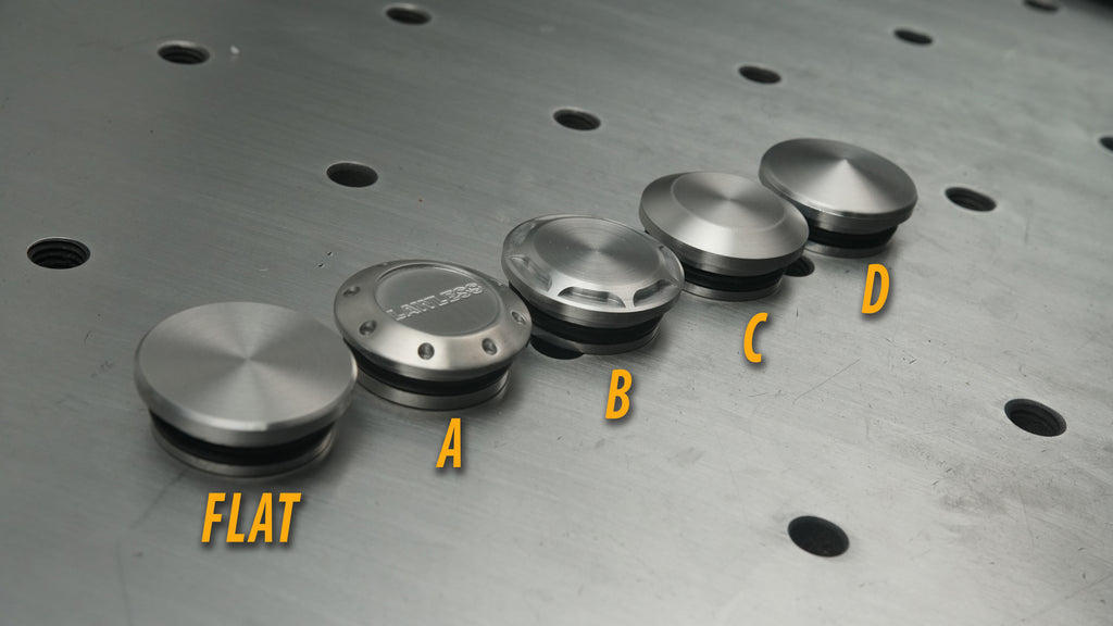 Billet Round Fork Caps — CNC billet aluminum fork caps