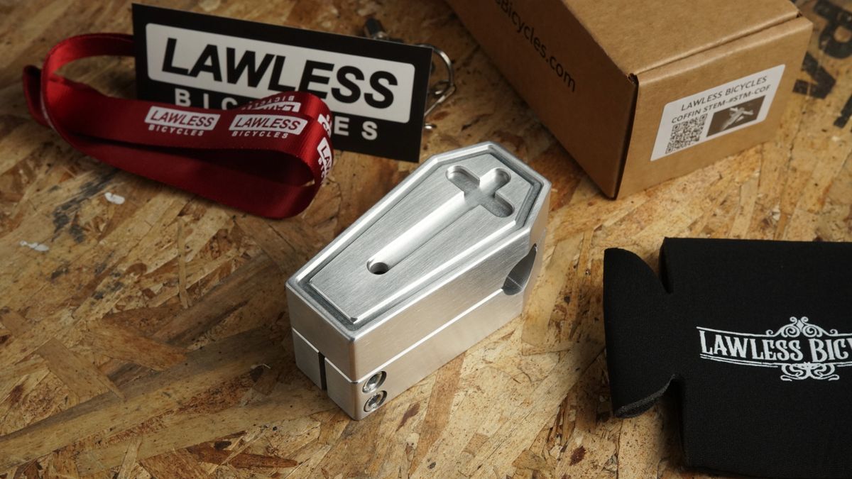 Coffin Stem — CNC billet aluminum bicycle stem for custom cruisers Main image