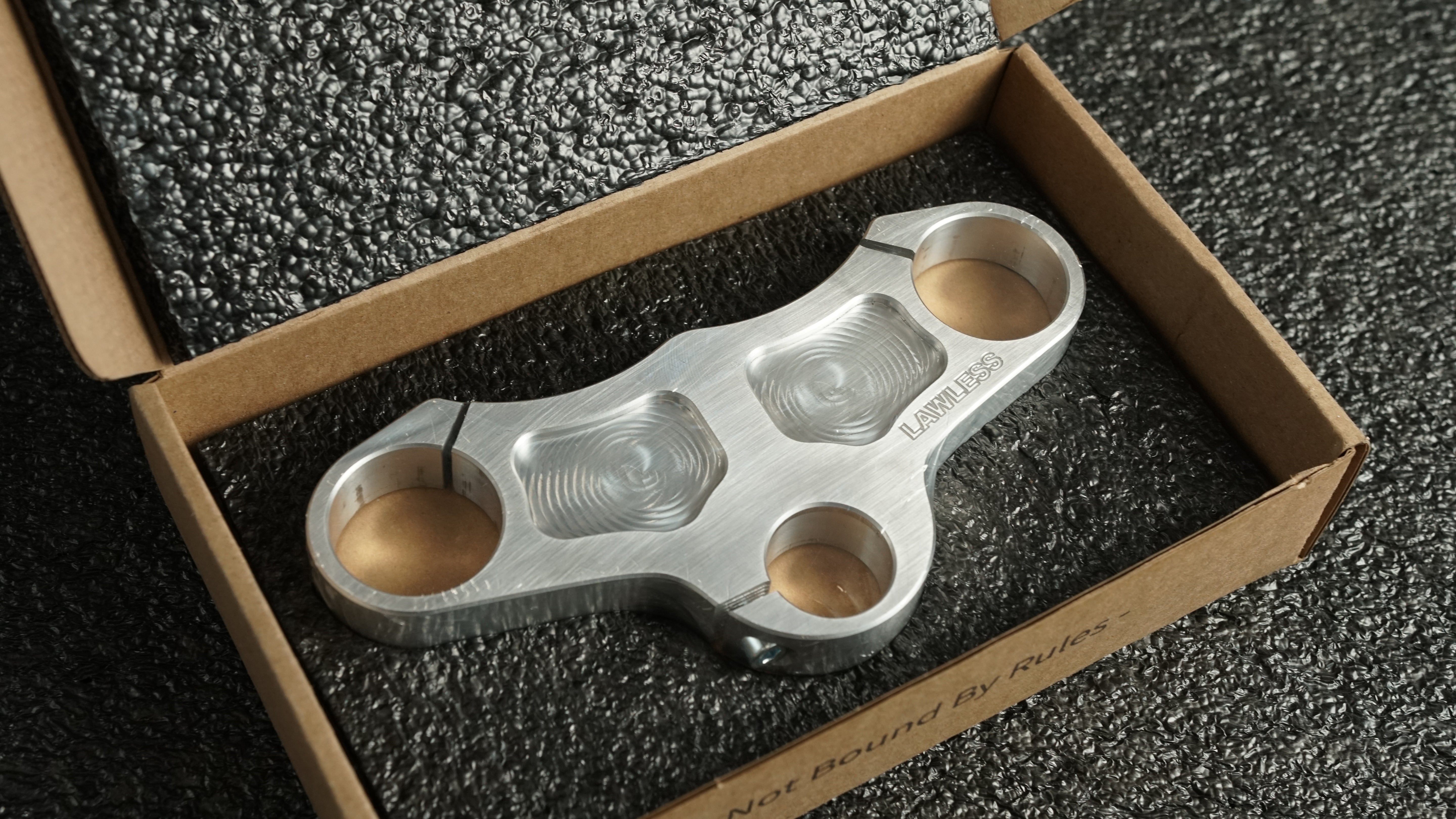 Outkast Trees Only — CNC billet aluminum triple trees for custom cruiser forks Main image