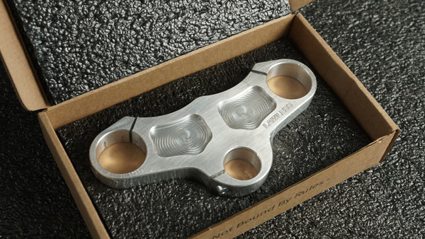 Outkast Trees Only — CNC billet aluminum triple trees for custom cruiser forks
