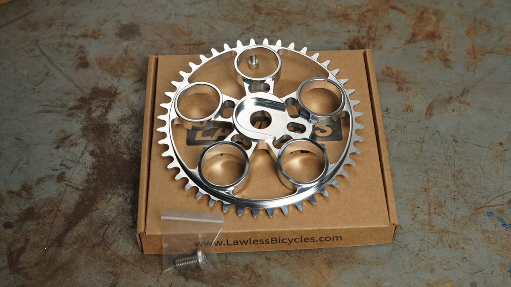 High Roller Sprocket — CNC billet aluminum bicycle sprocket for custom cruisers