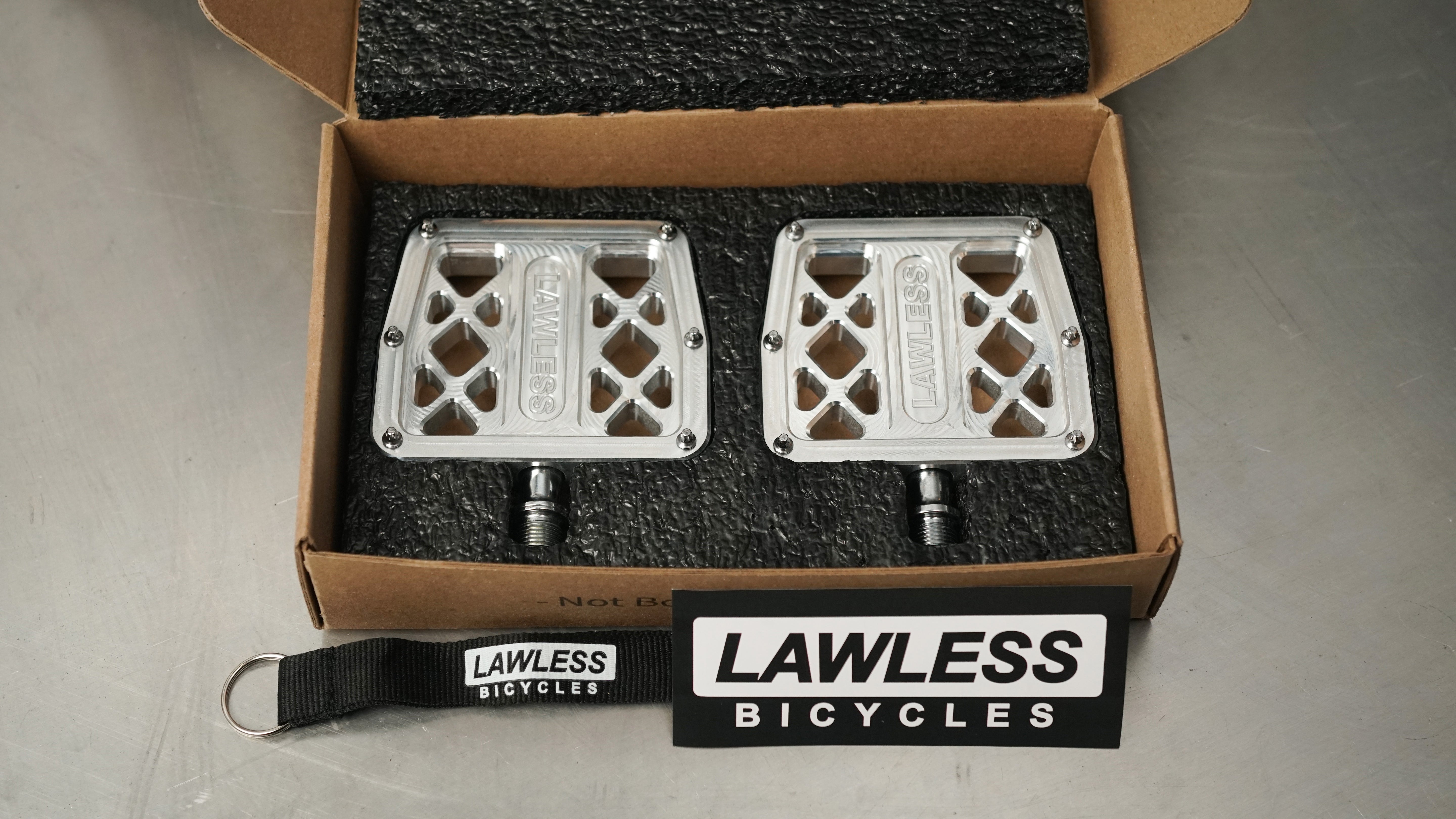 Sinner Pedal set — CNC billet aluminum bicycle pedals for custom cruisers Main image