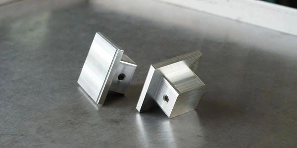 Billet Square Fork Caps — CNC billet aluminum fork caps Main image