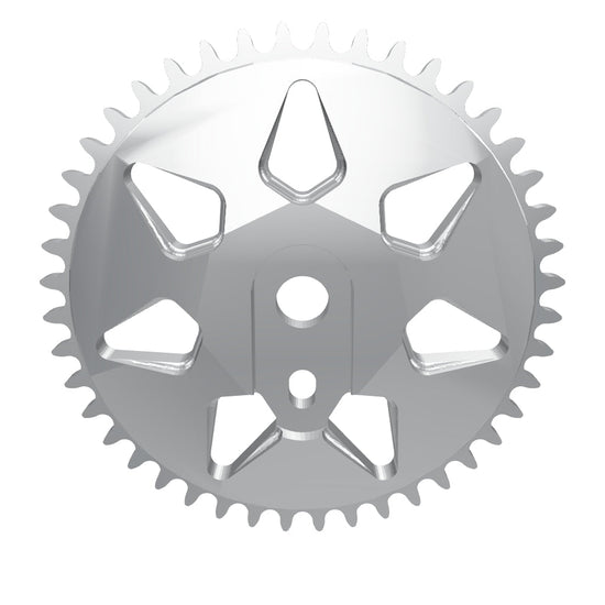 Blood Diamond sprocket — polished aluminum, interactive 3D