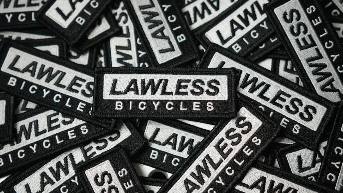 Lawless Bicycles embroidered patch Main image