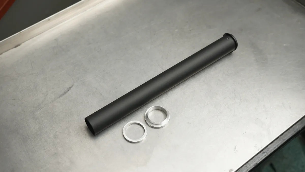 Steel 1 1/8 inch bicycle steerer tube for custom cruiser forks — Lawless Bicycles Main image