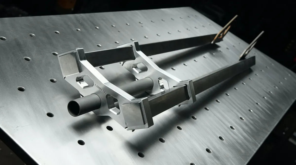 Speedy Square Complete forks — CNC-machined springer bicycle fork for custom cruisers
