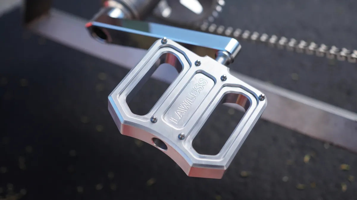 Knockout Pedal Set — CNC billet aluminum bicycle pedals for custom cruisers Main image