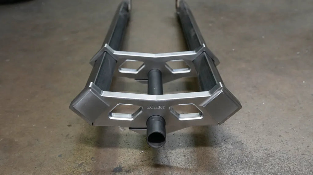 Speedy Square XL wide complete forks — CNC-machined springer bicycle fork for custom cruisers