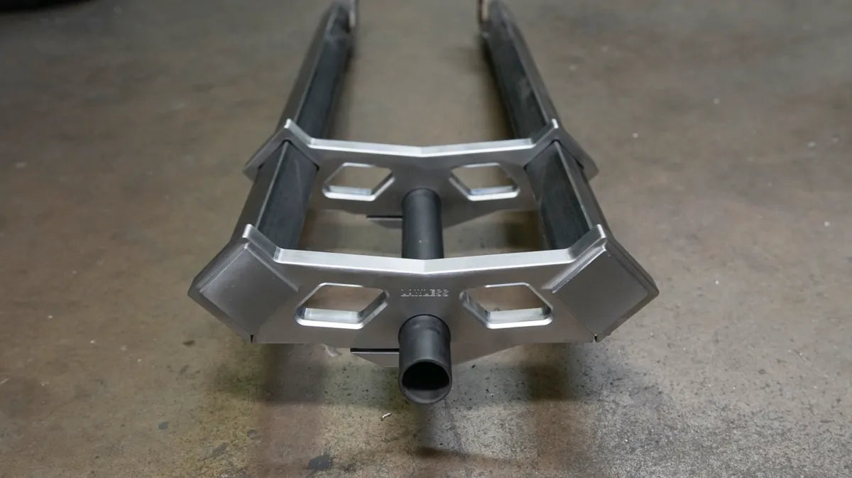 Speedy Square XL wide complete forks — CNC-machined springer bicycle fork for custom cruisers Main image