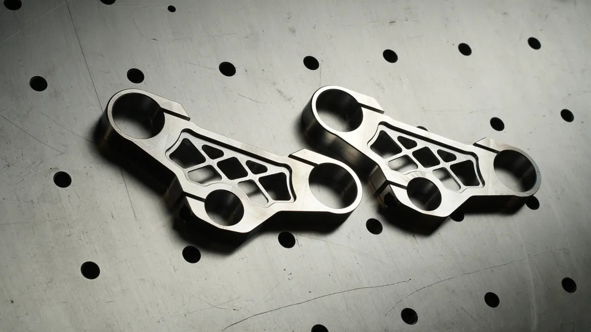 Sinner Trees Only — CNC billet aluminum triple trees for custom cruiser forks Main image