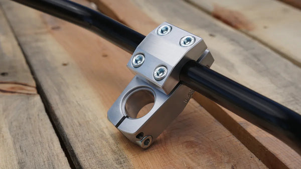 Block Style 2 Stem — CNC billet aluminum bicycle stem for custom cruisers