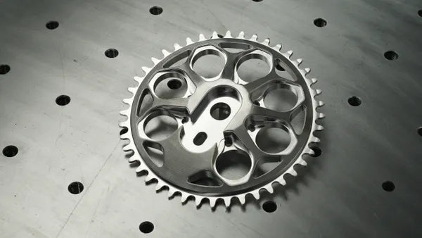 Racketeer Sprocket — CNC billet aluminum bicycle sprocket for custom cruisers Main image